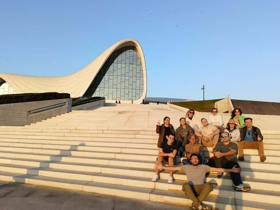 Ateshgah Fire temple and Burning mountain tour - The Heydar Aliyev Center closes the loop