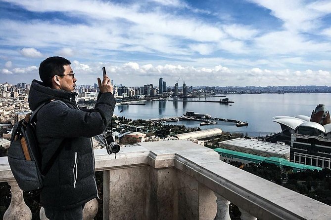 Baku City Tour and Old town without transportation service - Flame Towers and the view from Highland Park