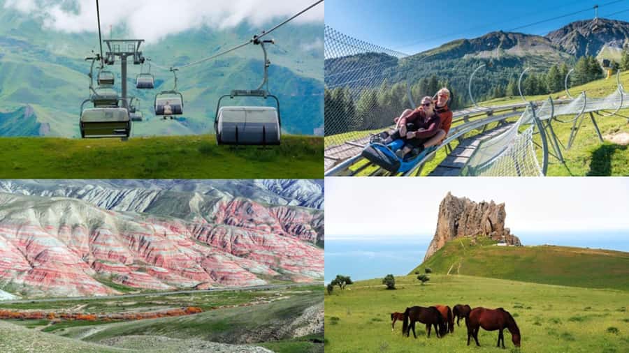 Baku: Guba-Shahdag Resort-Candy Mountain and Laza Waterfall - Leaving Baku for the northern mountains