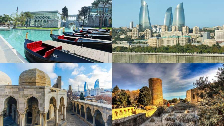 Baku Historical and modern tour in 2-3 hours+FREE Night tour - Mini Venice, Baku’s playful canal stop