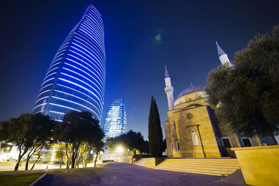 Baku Lights Night Tour with Hotel Pickup - Flag Square, Crystal Hall, and the Caspian shore