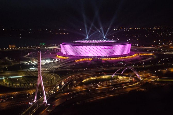Baku Lights: the Night Tour illuminated by Baku lights - Flag Square and Baku Crystal Hall