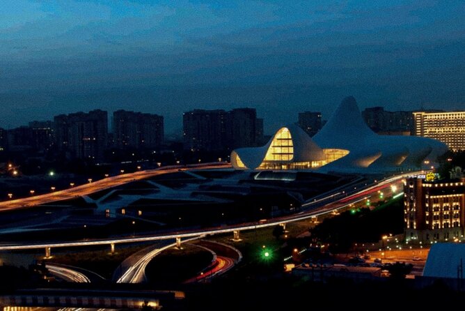 Baku Night City Tour Discover the Magic of Illuminated Landmarks - Flame Towers: a quick look at Baku’s modern symbol