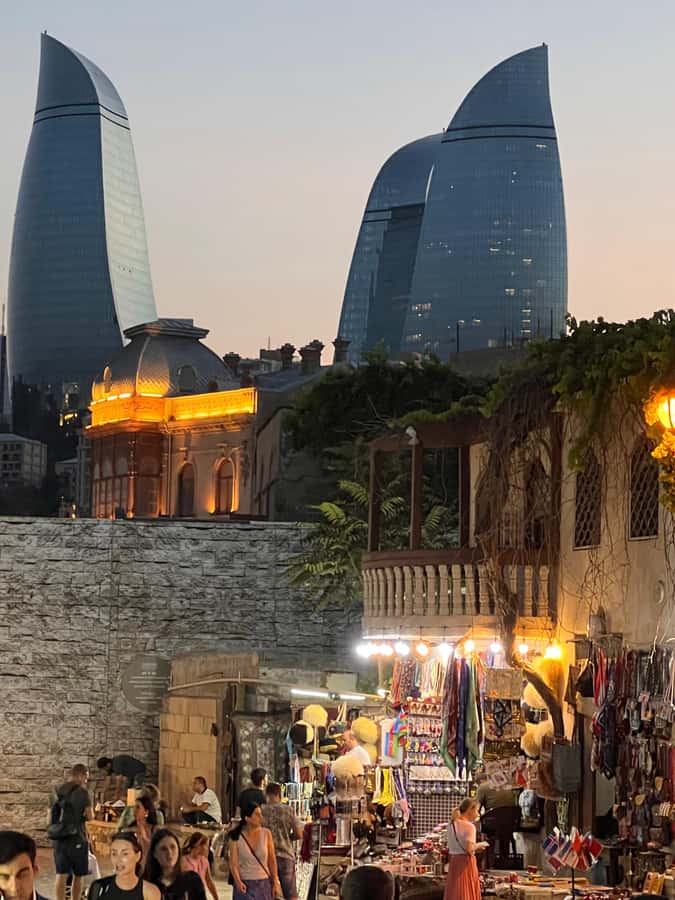Baku: Night Panoramic Group Tour with Flame Towers 1 - Starting near Icherisheher metro station