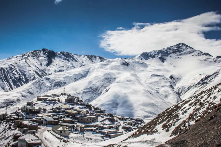 Baku: Quba Khinaliq Group Tour, Free Gobustan Absheron Tour - Leaving Baku for Beshbarmag Mountain