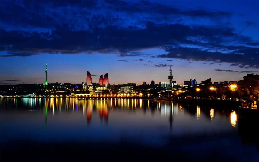 Incredible Baku Nights Panoramic Tour - Starting above the city at the Flame Towers